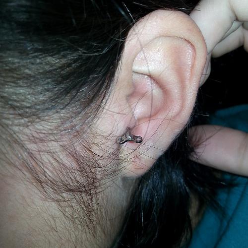 Wind-Up Doll Screw Top Key Flat Back Labret