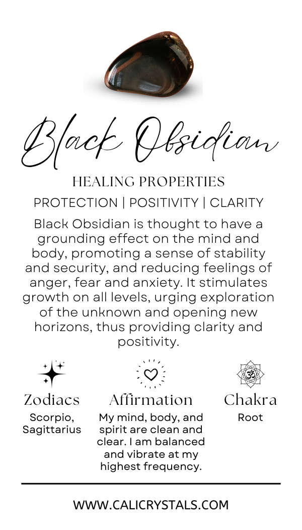 Black Obsidian Natural Volcanic Glass Slave Knocker Barbell