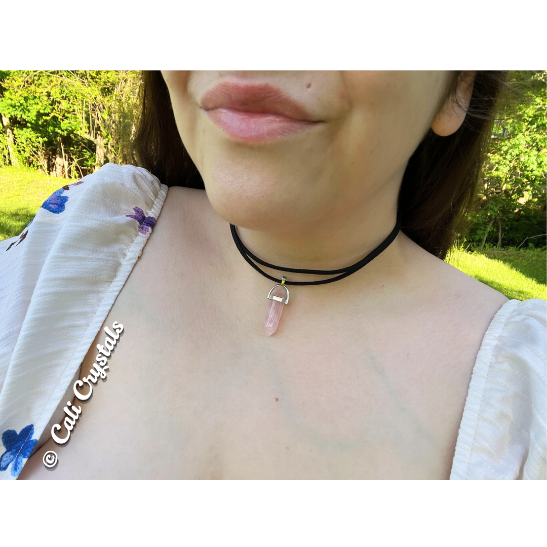 Natural Stone Point Choker Necklace