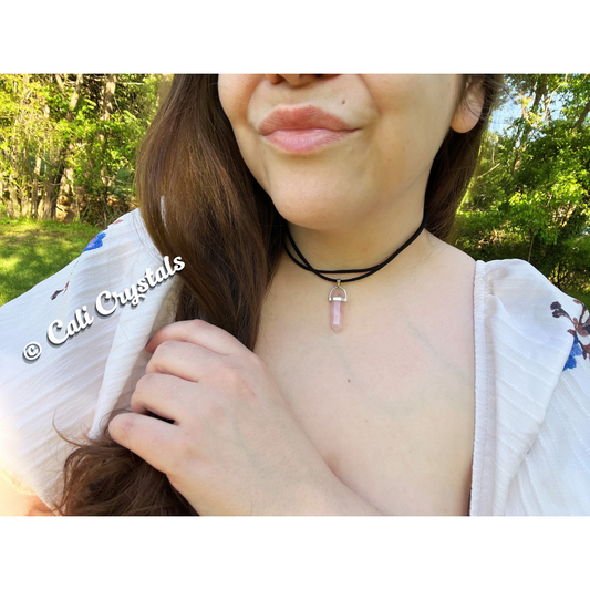 Natural Stone Point Choker Necklace