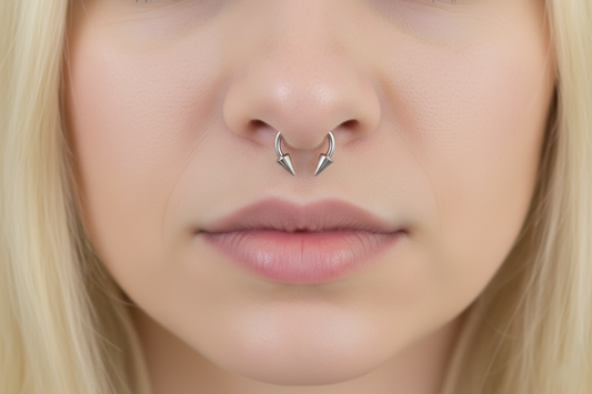 Petite 316L Surgical Steel Spiked 16G Horseshoe Ring