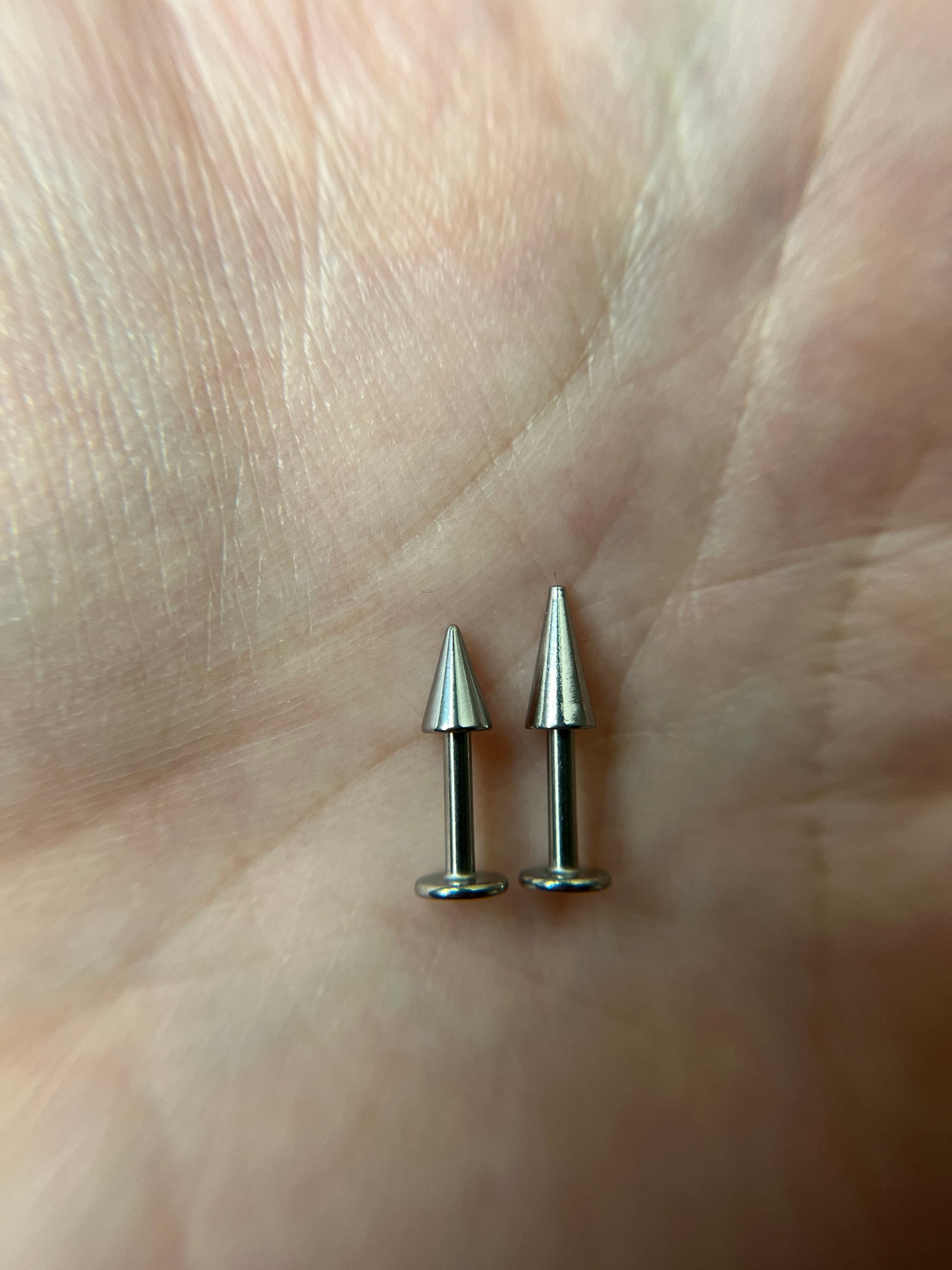 316L Surgical Steel Pick Your Spike Length 14G Flat Back Labret