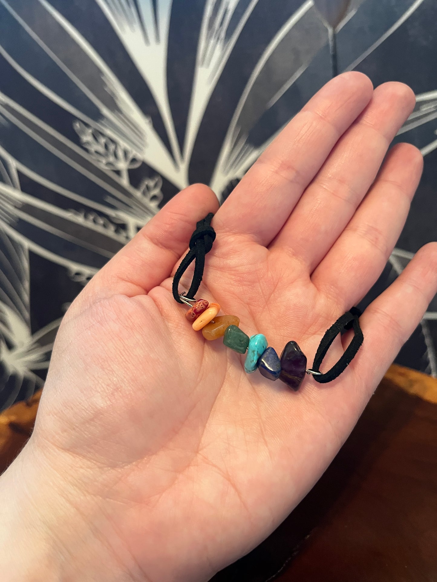 7 Chakras Natural Stone Chip Choker Necklace