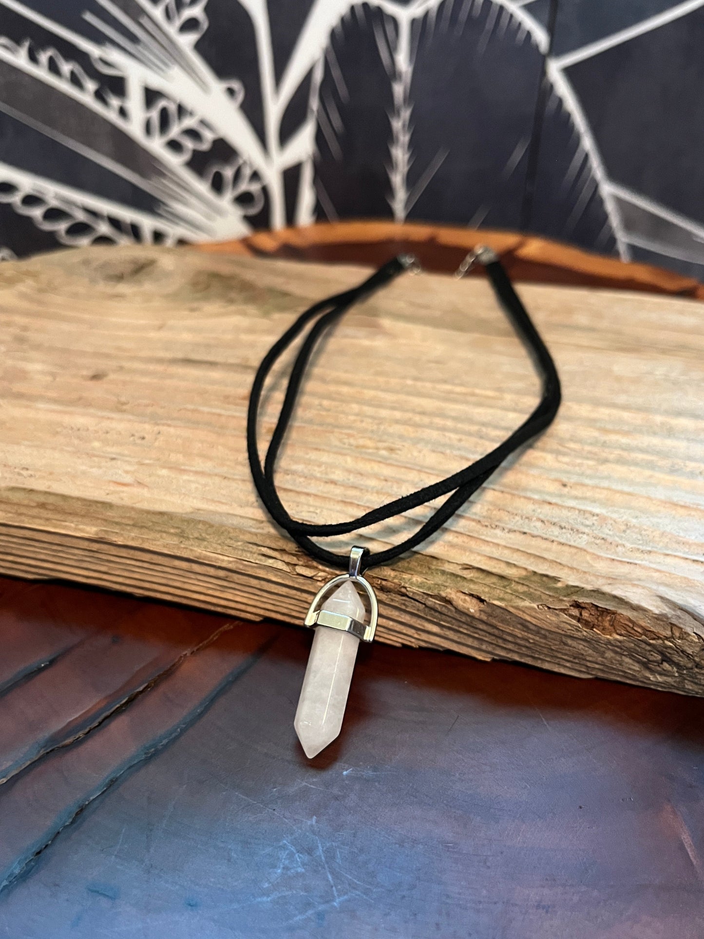 Natural Stone Point Choker Necklace