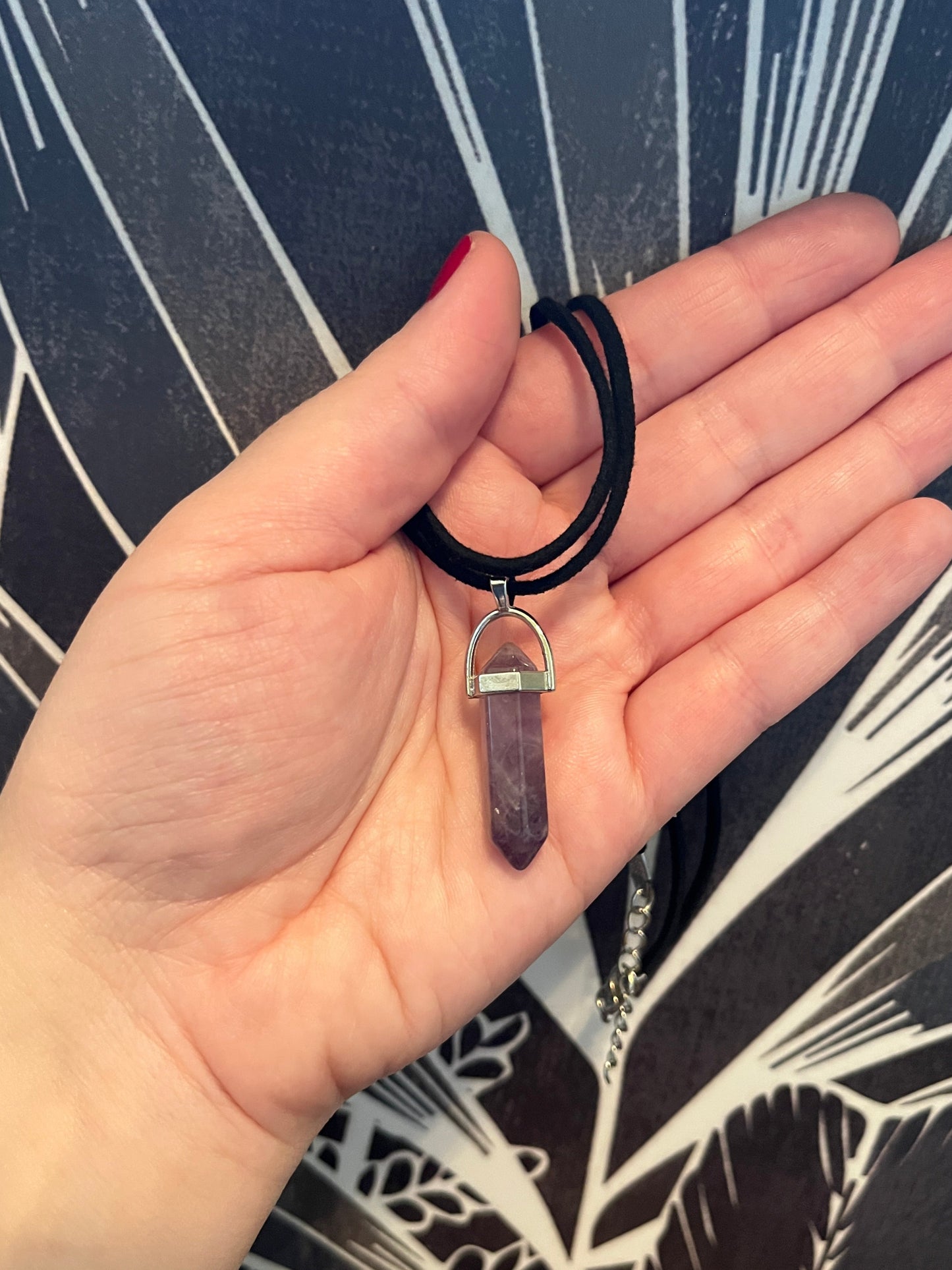 Natural Stone Point Choker Necklace