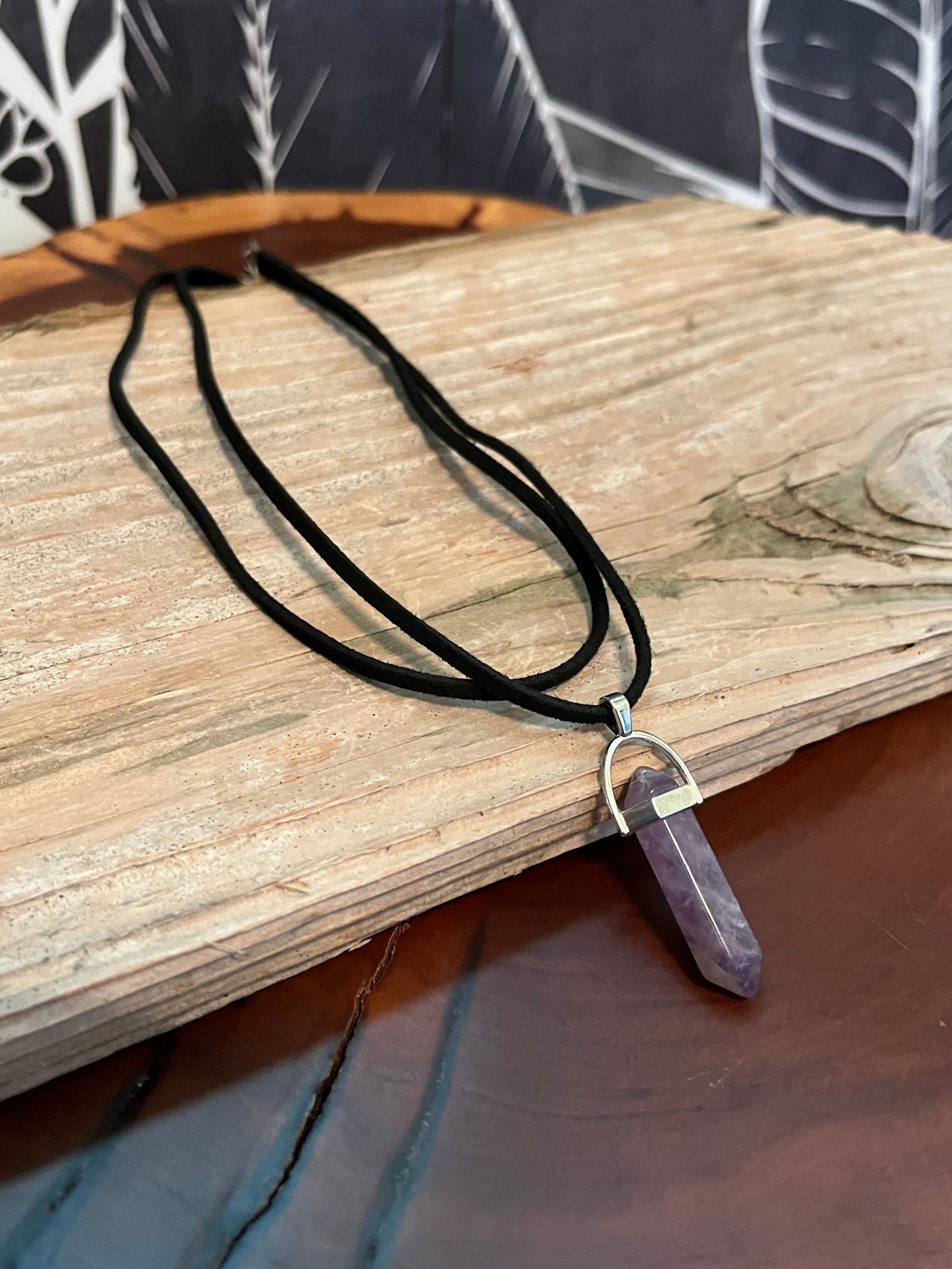 Natural Stone Point Choker Necklace