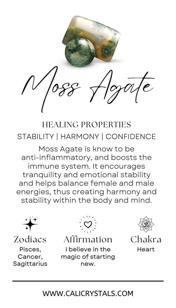 Moss Agate Natural Stone Slave Knocker Barbell