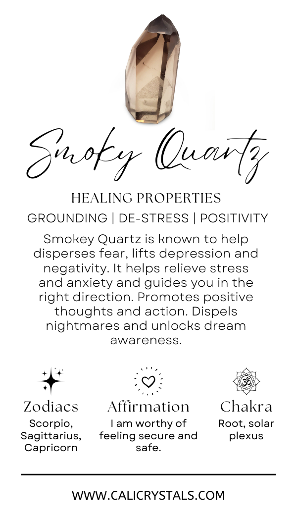 Smoky Quartz Natural Stone Slave Knocker Barbell