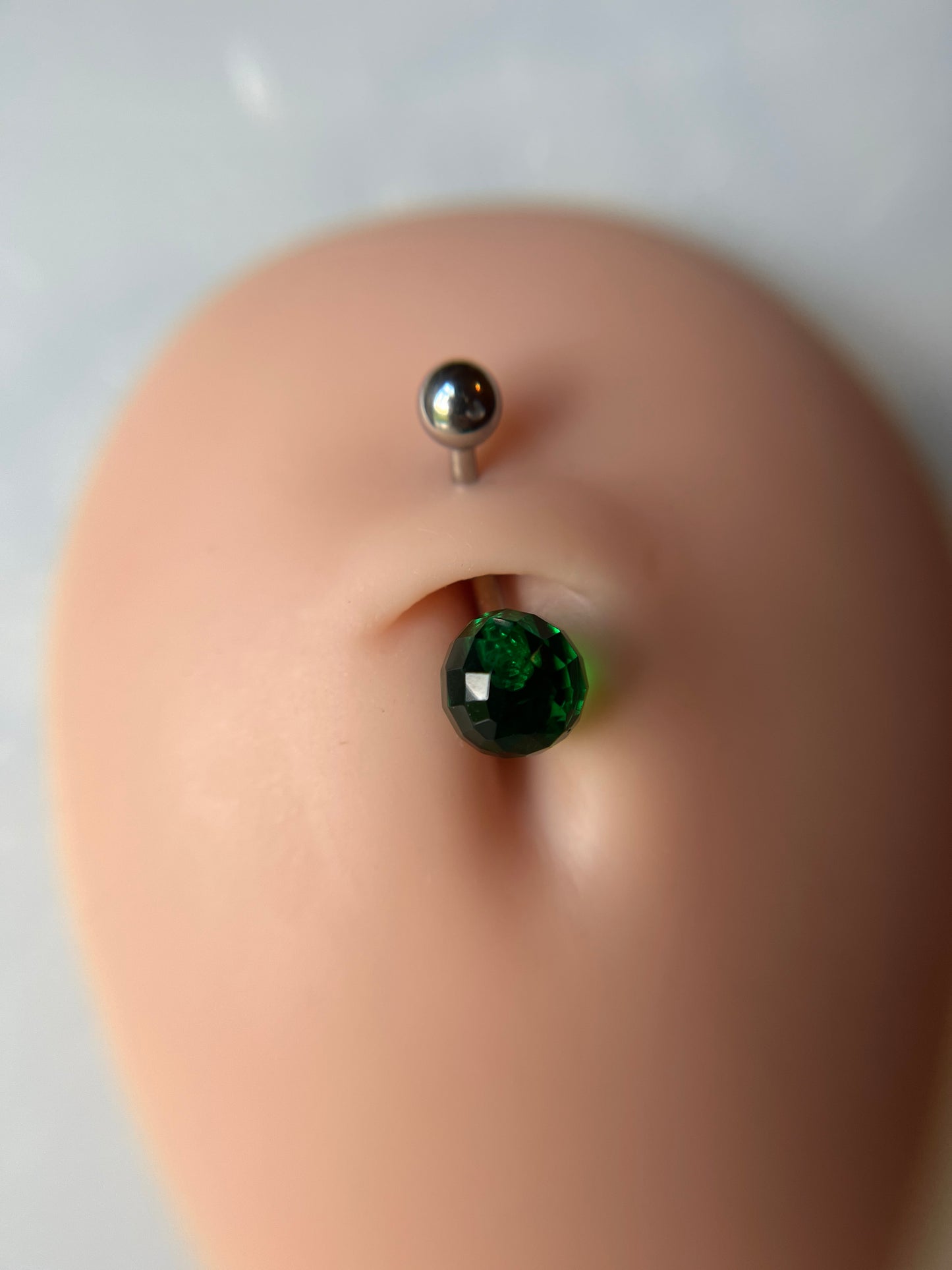 Faceted Teardrop Hydro Quartz Emerald Gold, Black or Steel Belly or VCH Barbell