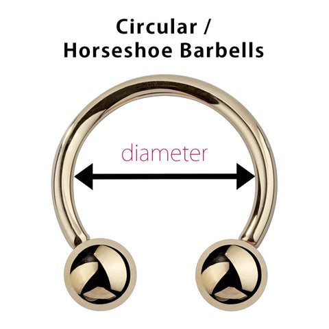 316L Surgical Steel 14G Horseshoe Ring