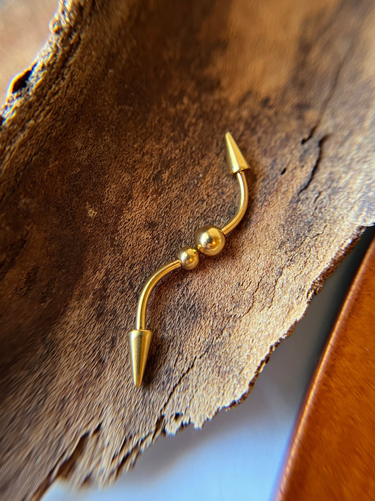 Pick Your Finish Color Petite Spike 16G Curved Barbell