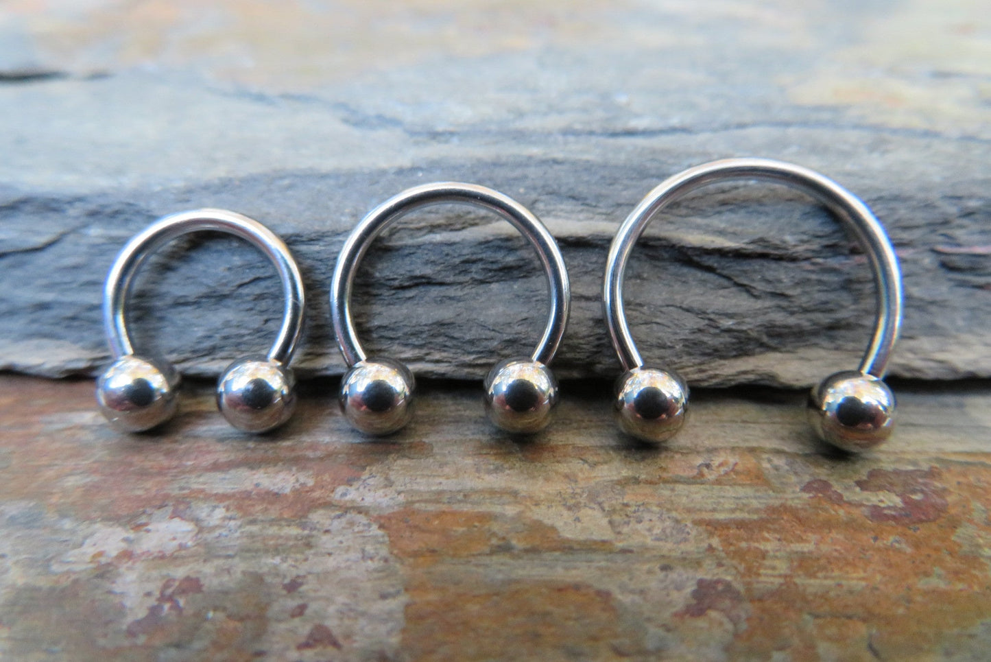 100% Solid Surgical Steel 16G (1.2mm) Horseshoe Nose Ring Standard Septum Daith Cartilage Piercing Hypoallergenic 316L Steel