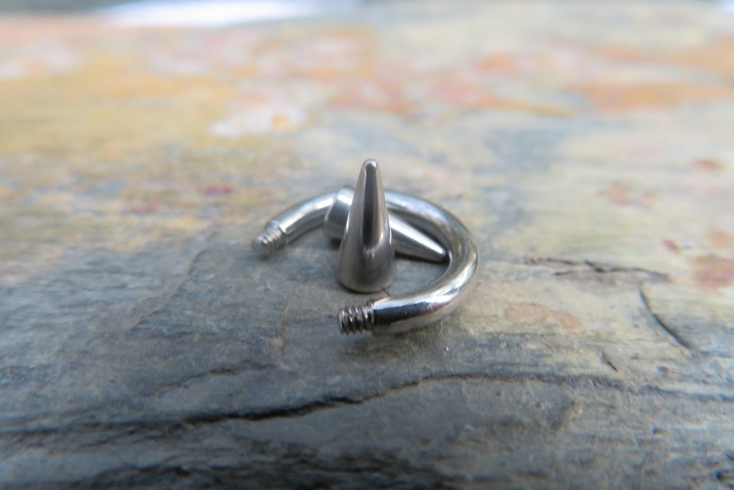 Surgical Steel Long Spikes 16G (1.2mm) or 14G (1.6mm) Hypoallergenic Horseshoe Ring Septum Piercing Hypoallergenic 316L Steel Spiked