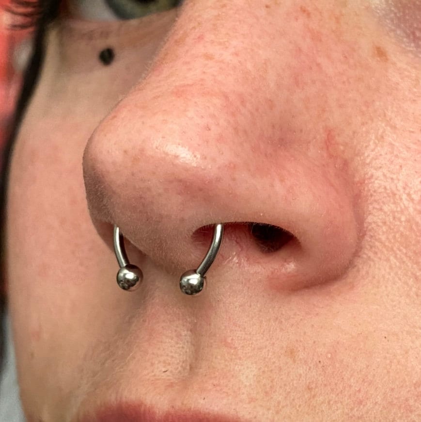 100% Solid Surgical Steel 16G (1.2mm) Horseshoe Nose Ring Standard Septum Daith Cartilage Piercing Hypoallergenic 316L Steel