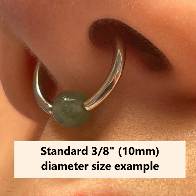 Carnelian Natural Stone ASTM F-136 Implant Grade Titanium CBR Ring