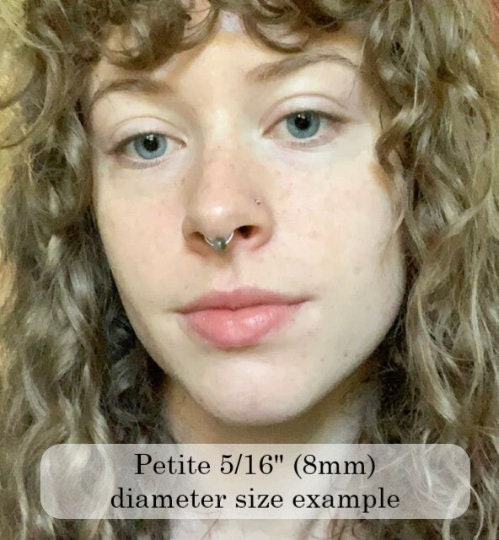 Natural Moss Agate Stone Bead Gold Titanium Plated CBR Ring Hoop 16G (1.2mm) 14G (1.6mm) Nose Cartilage Septum Piercing 316L Steel