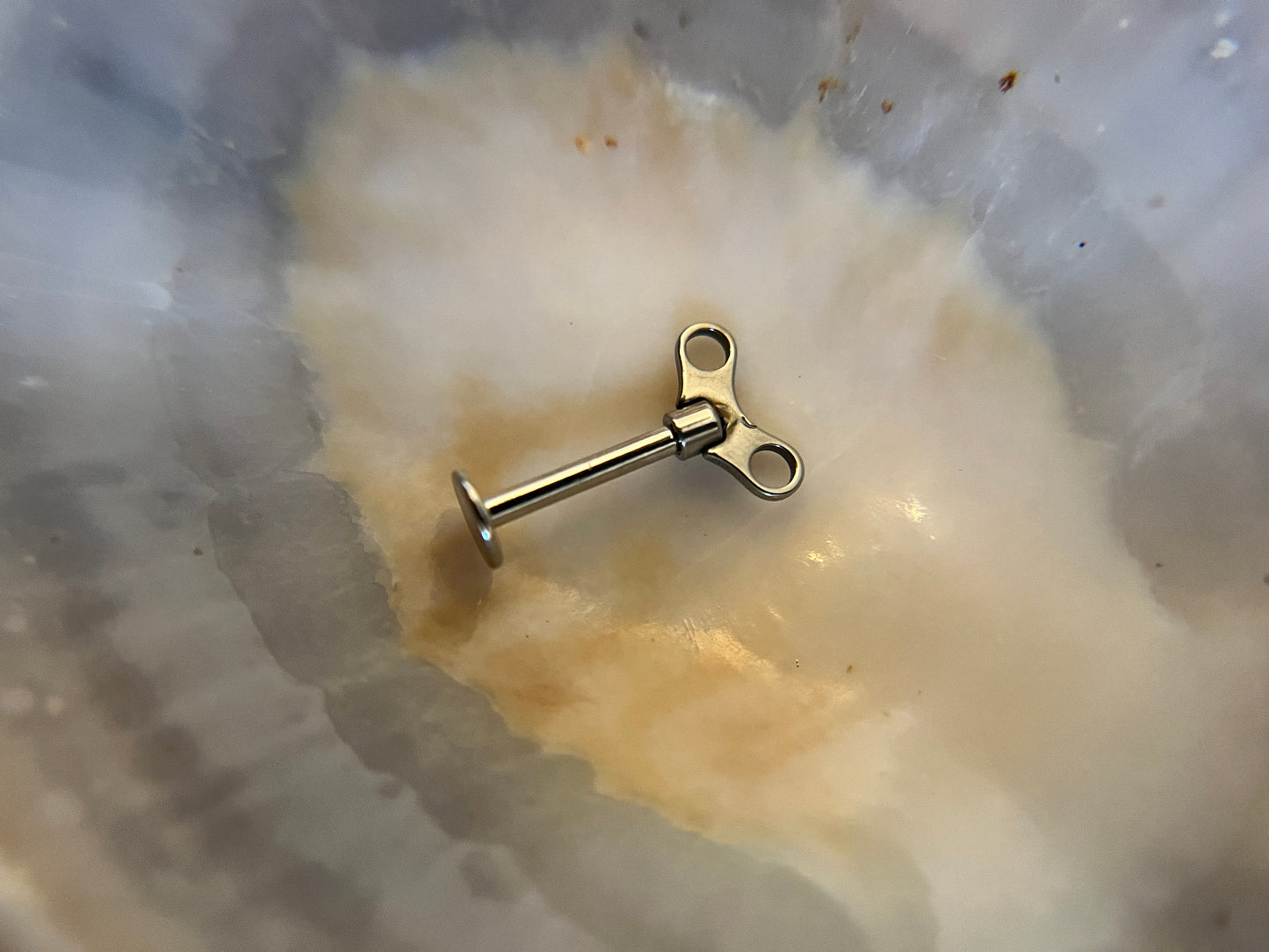 Screw Top Wind-up Doll Toy Key Cartilage Tragus Lip Labret Monroe Piercing Silver 16G (1.2mm) Custom Length 100% 316L Surgical Steel