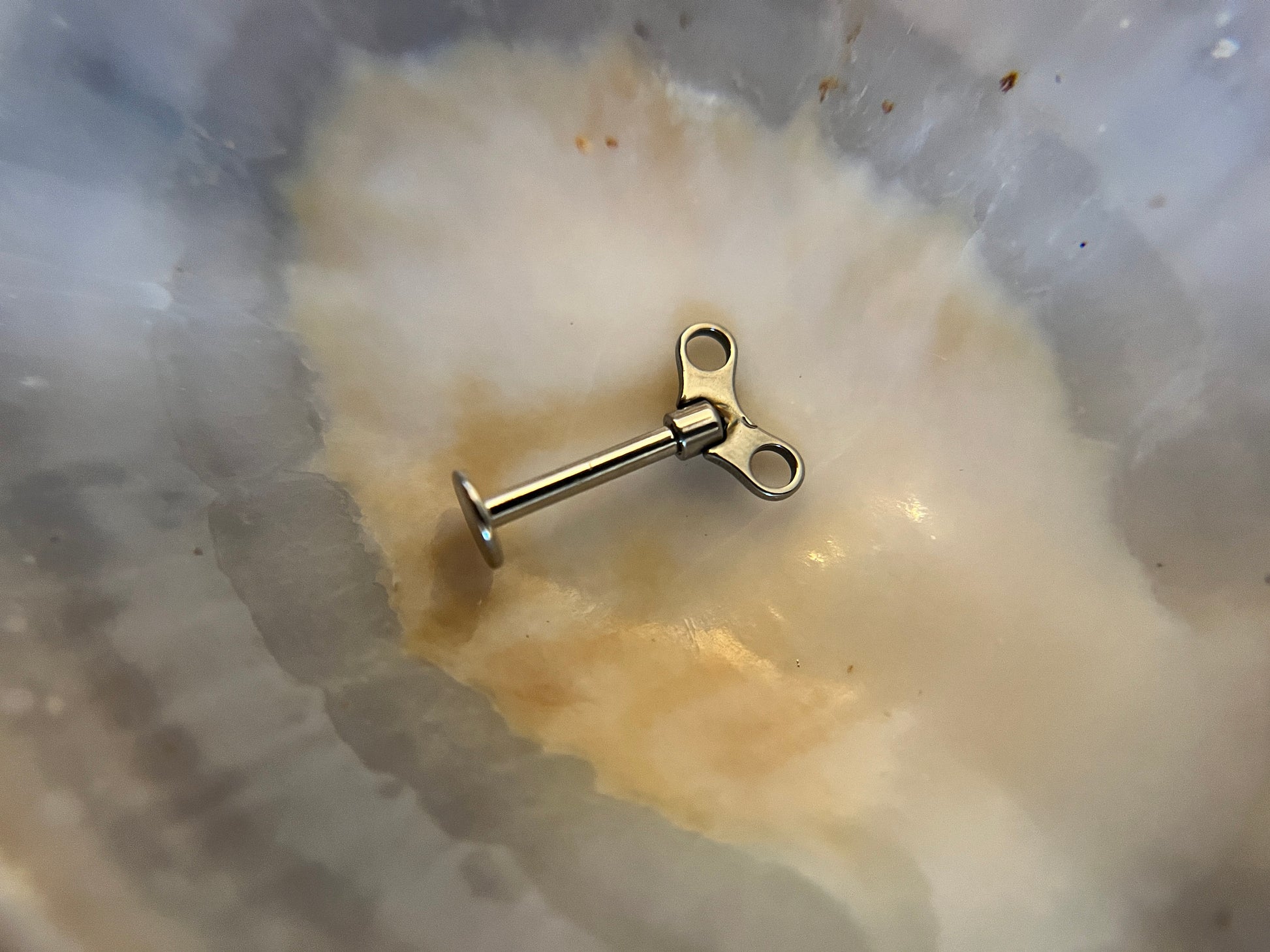 Screw Top Wind-up Doll Toy Key Cartilage Tragus Lip Labret Monroe Piercing Silver 16G (1.2mm) Custom Length 100% 316L Surgical Steel