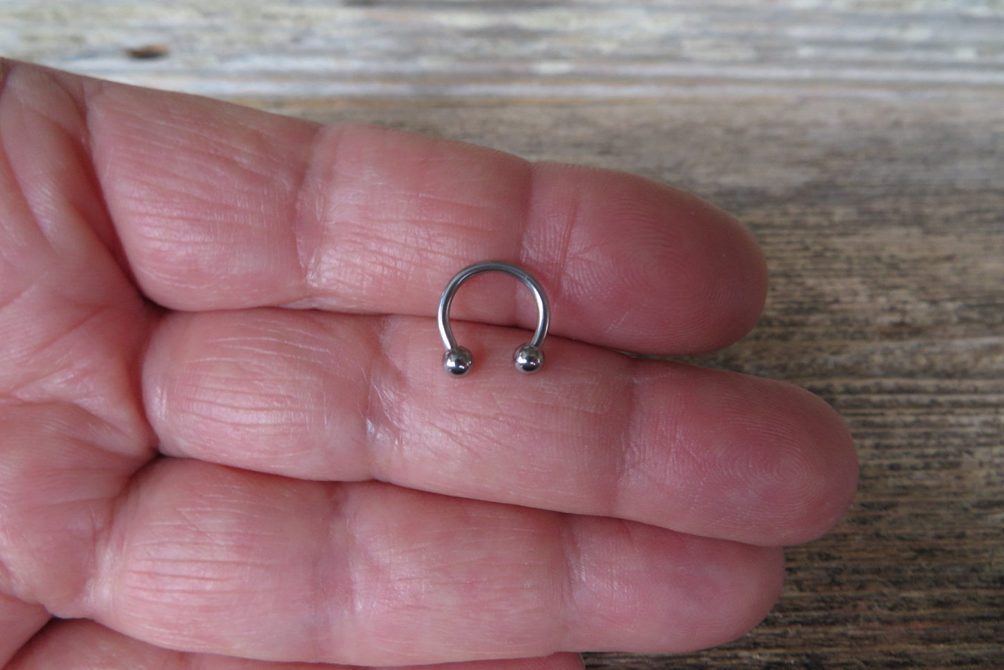 100% Solid Surgical Steel 16G (1.2mm) Horseshoe Nose Ring Standard Septum Daith Cartilage Piercing Hypoallergenic 316L Steel