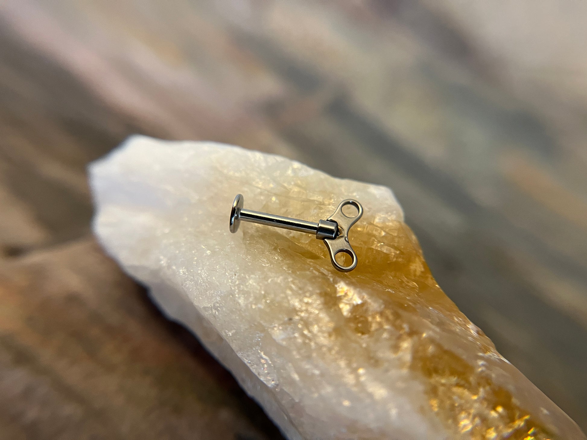 Screw Top Wind-up Doll Toy Key Cartilage Tragus Lip Labret Monroe Piercing Silver 16G (1.2mm) Custom Length 100% 316L Surgical Steel