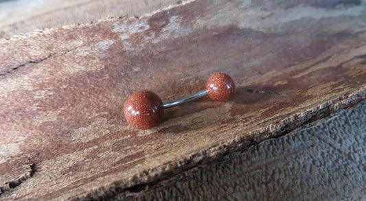 Gold Stone Custom Length VCH Christina Navel Belly Ring Bar 14G (1.6mm) Piercing Piercings Barbell Pick Your Finish