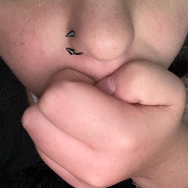 Black Titanium Plated Petite Long Spikes Horseshoe Ring 16G (1.2mm) Septum Cartilage Daith Nose Piercing Spiked Custom Sizes