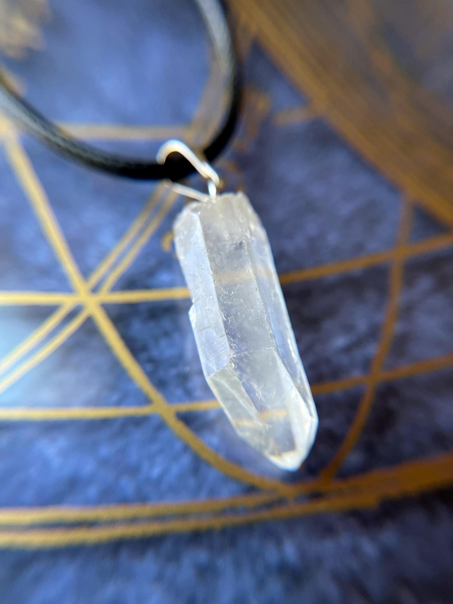 Raw Clear Quartz Natural Stone Pendant Necklace