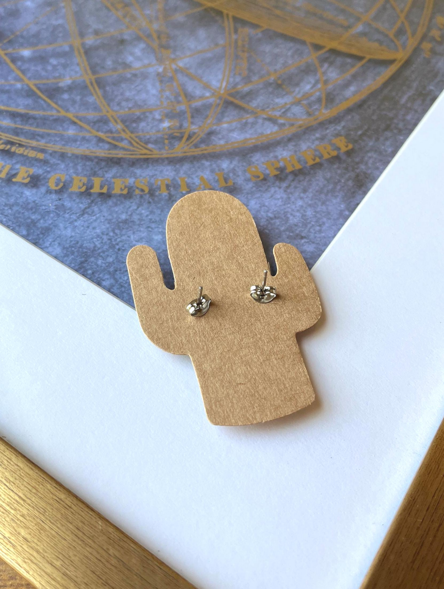 Faux Crystal Druzy Stud Earrings