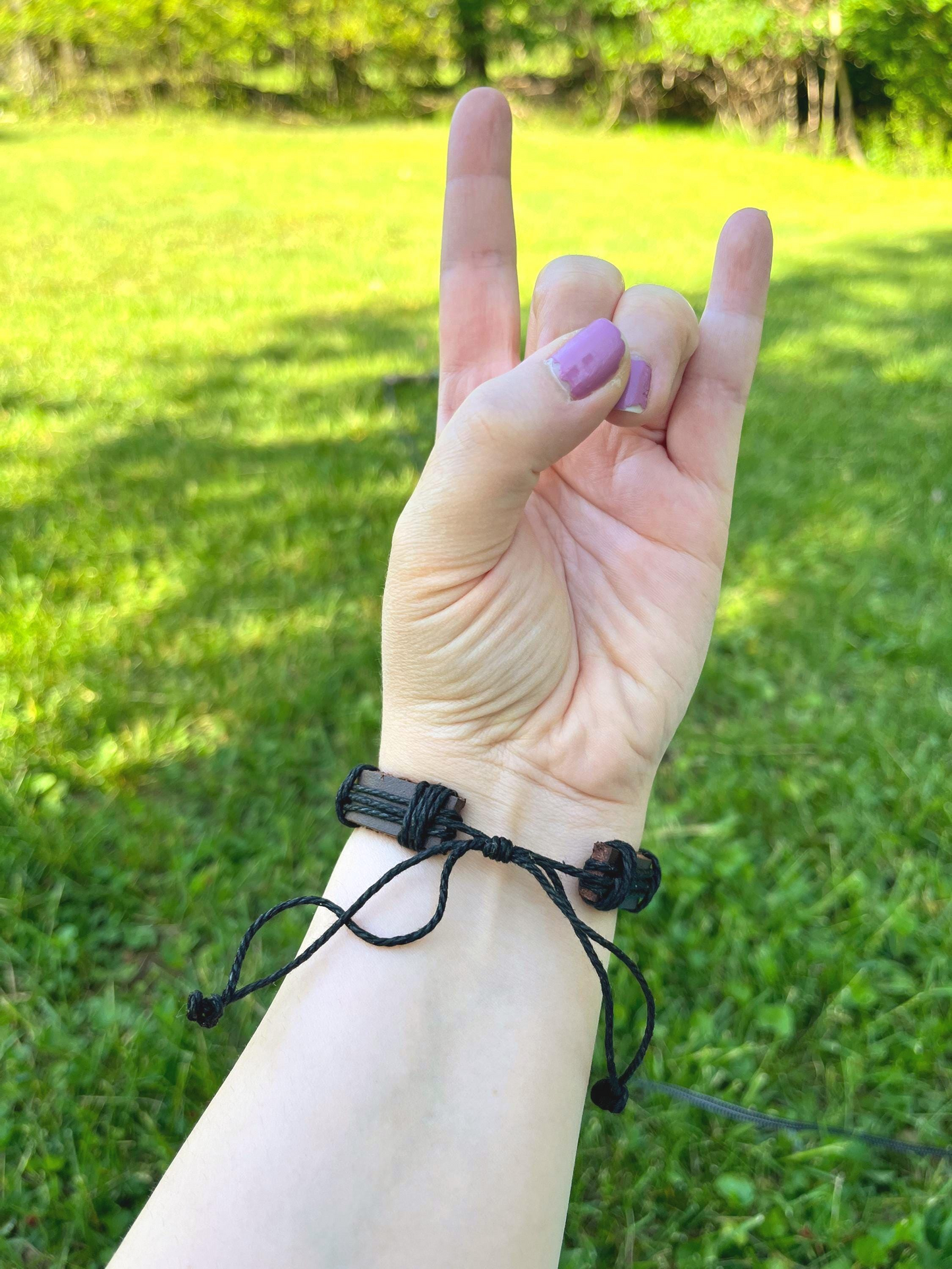Guitar Adjustable Leather Bracelet