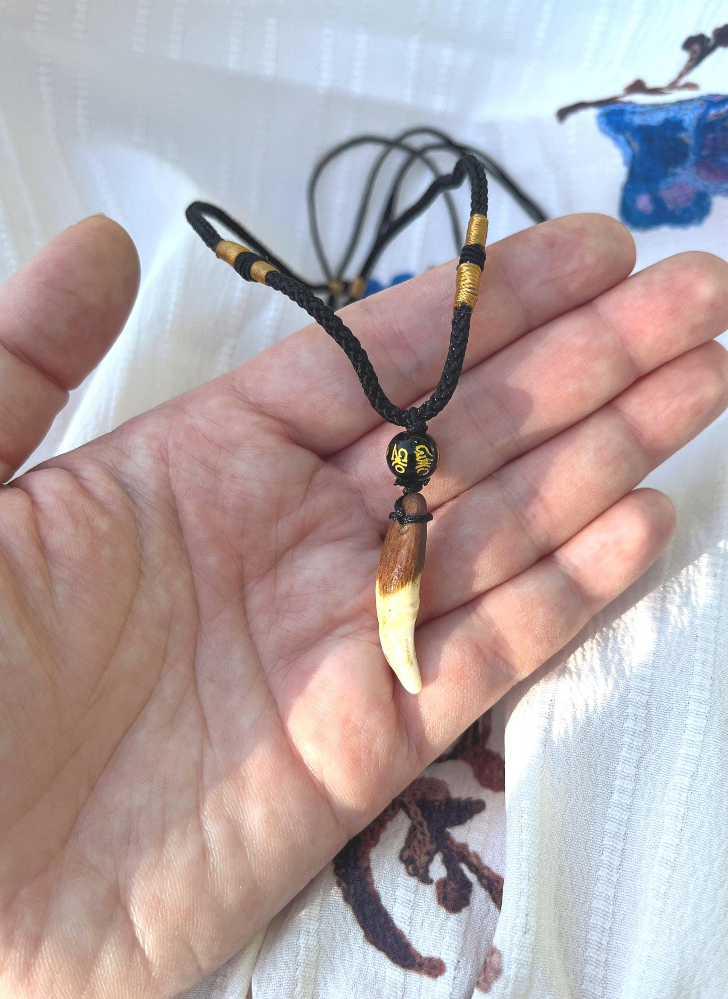 Real Coyote Tooth Necklace with Adjustable Cord