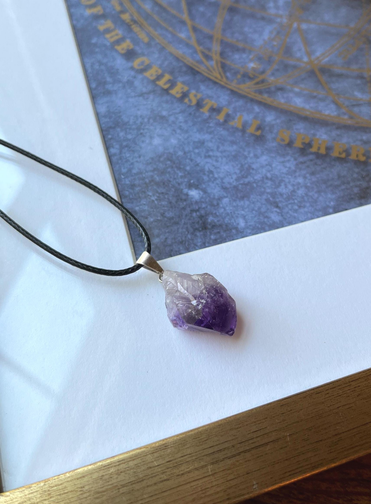 Raw Amethyst Natural Stone Pendant Necklace