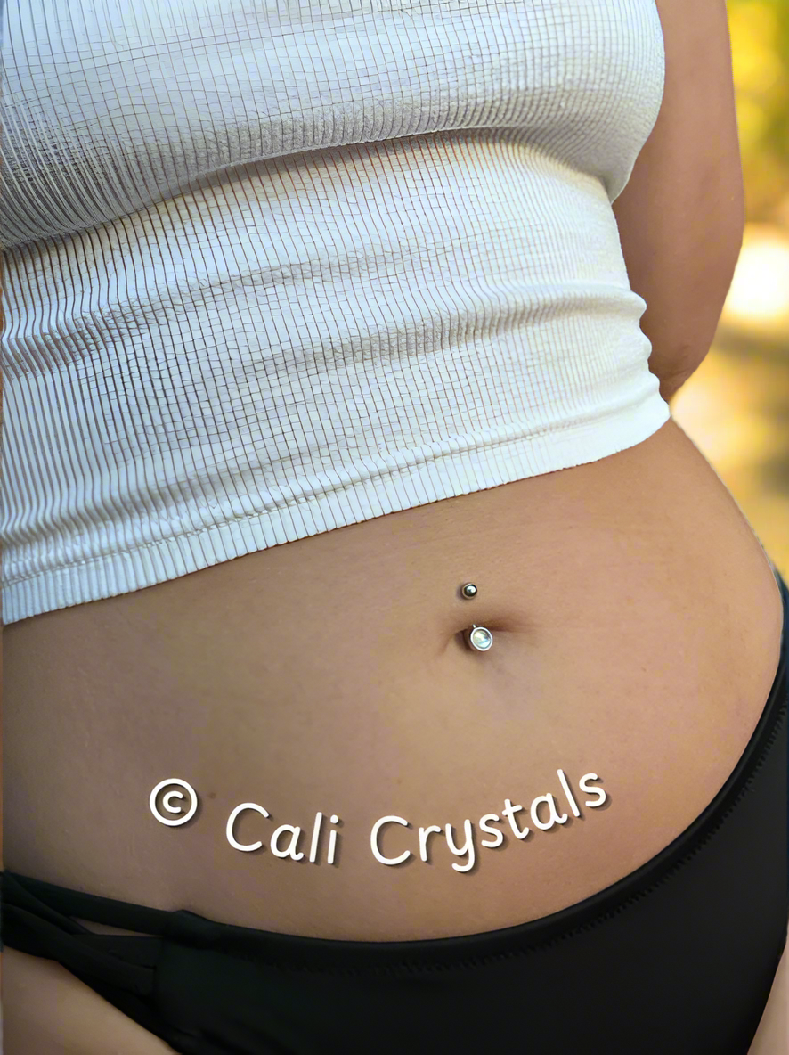 Moonstone Natural Stone Belly Ring