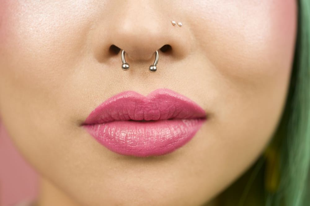 316L Surgical Steel 16G or 18G Horseshoe Ring with Tiny Balls