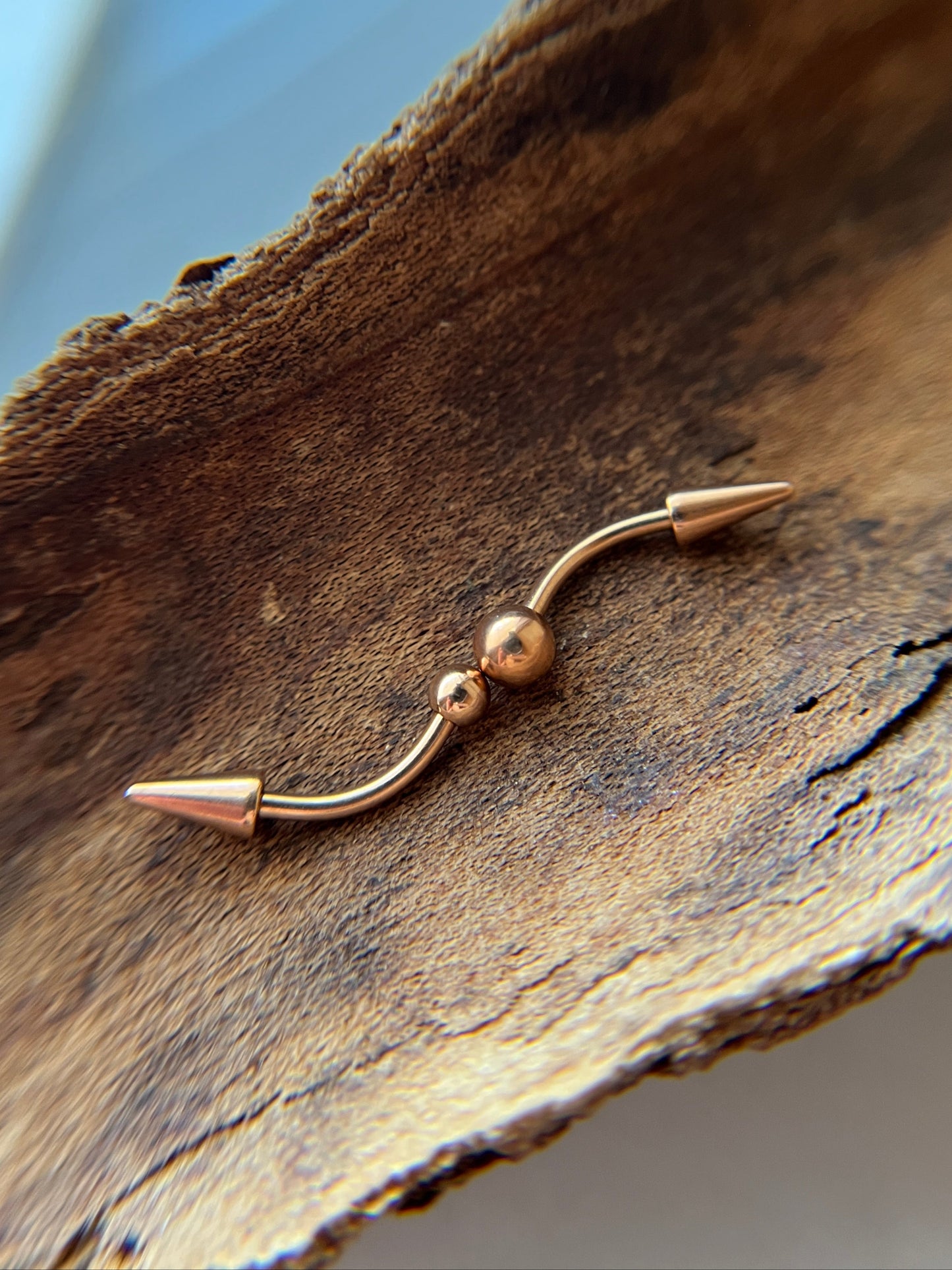 Pick Your Finish Color Petite Spike 16G Curved Barbell