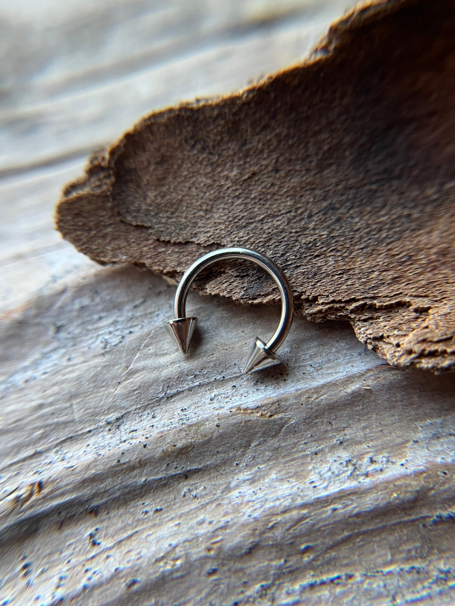 Tiny Balls or Spikes 316L Surgical Steel 18G Horseshoe Ring