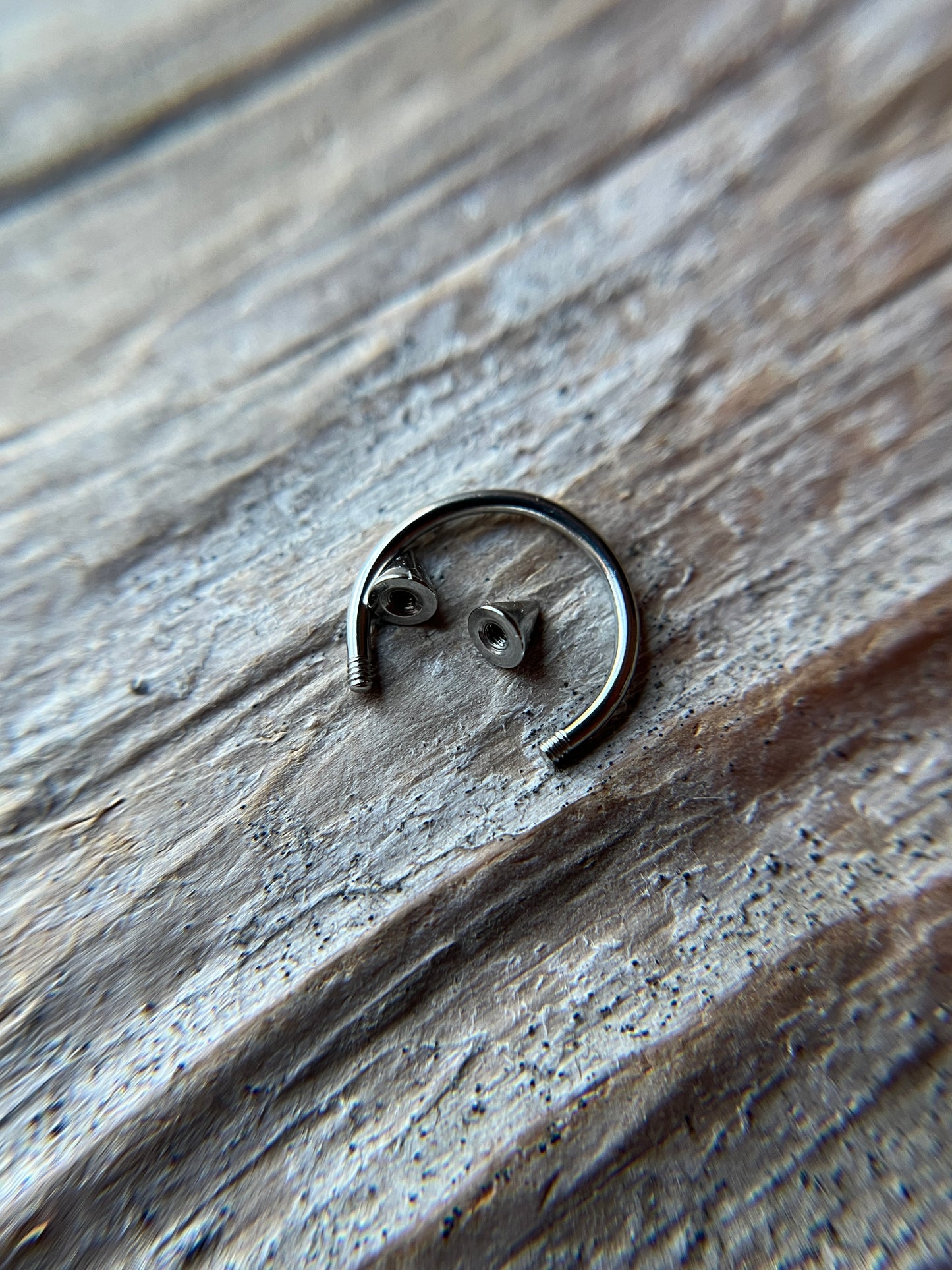 Tiny Balls or Spikes 316L Surgical Steel 18G Horseshoe Ring