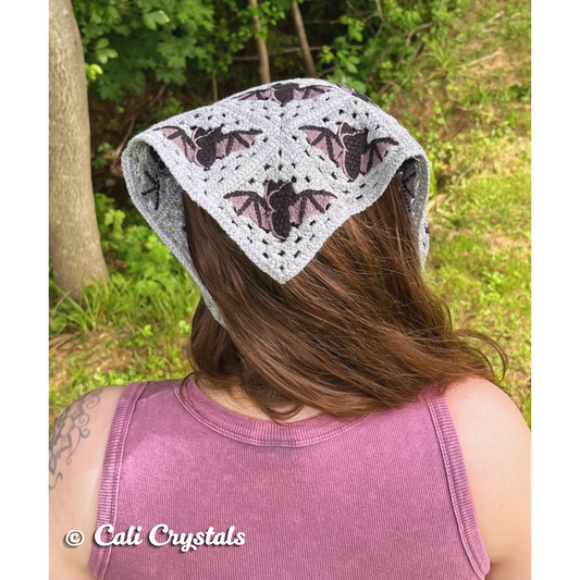 Gothic Bats Crochet Hair Bandana