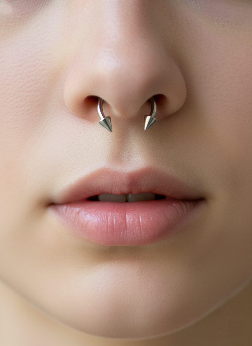 316L Surgical Steel 14G Pick Your Spike Length Horseshoe Ring