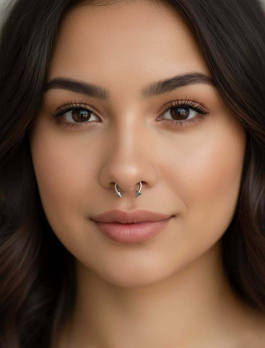 316L Surgical Steel 16G Pick Your Spike Length Horseshoe Ring