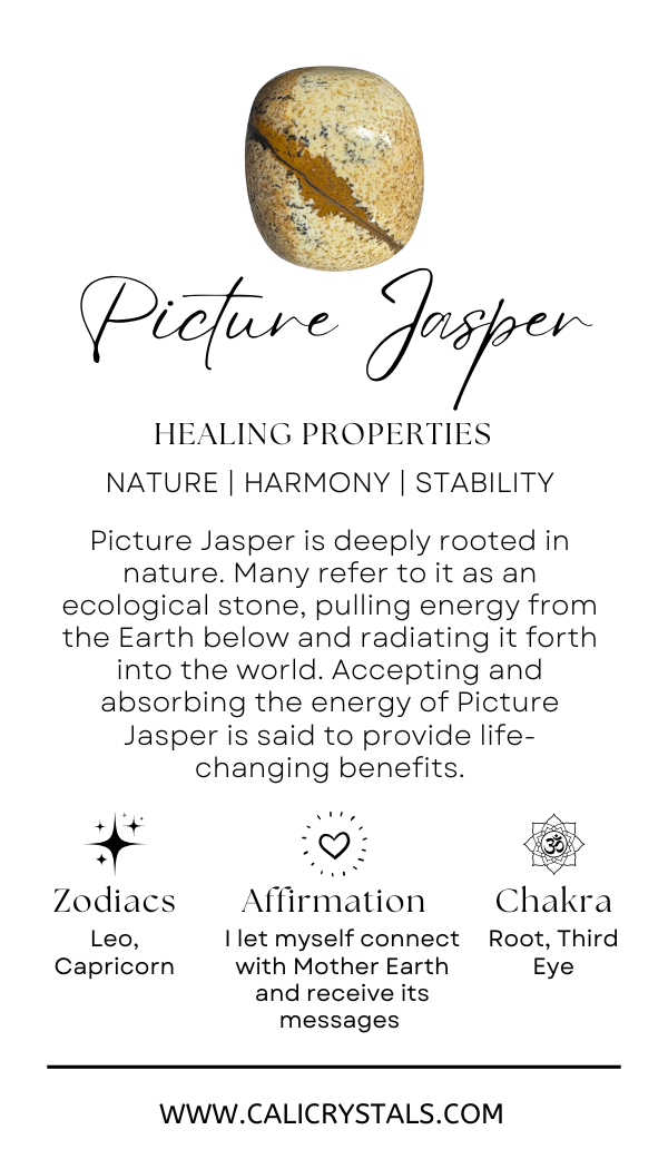 Picture Jasper Natural Stone Belly Ring
