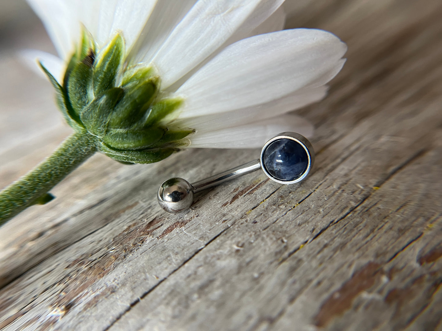 Sodalite Natural Stone Belly Ring