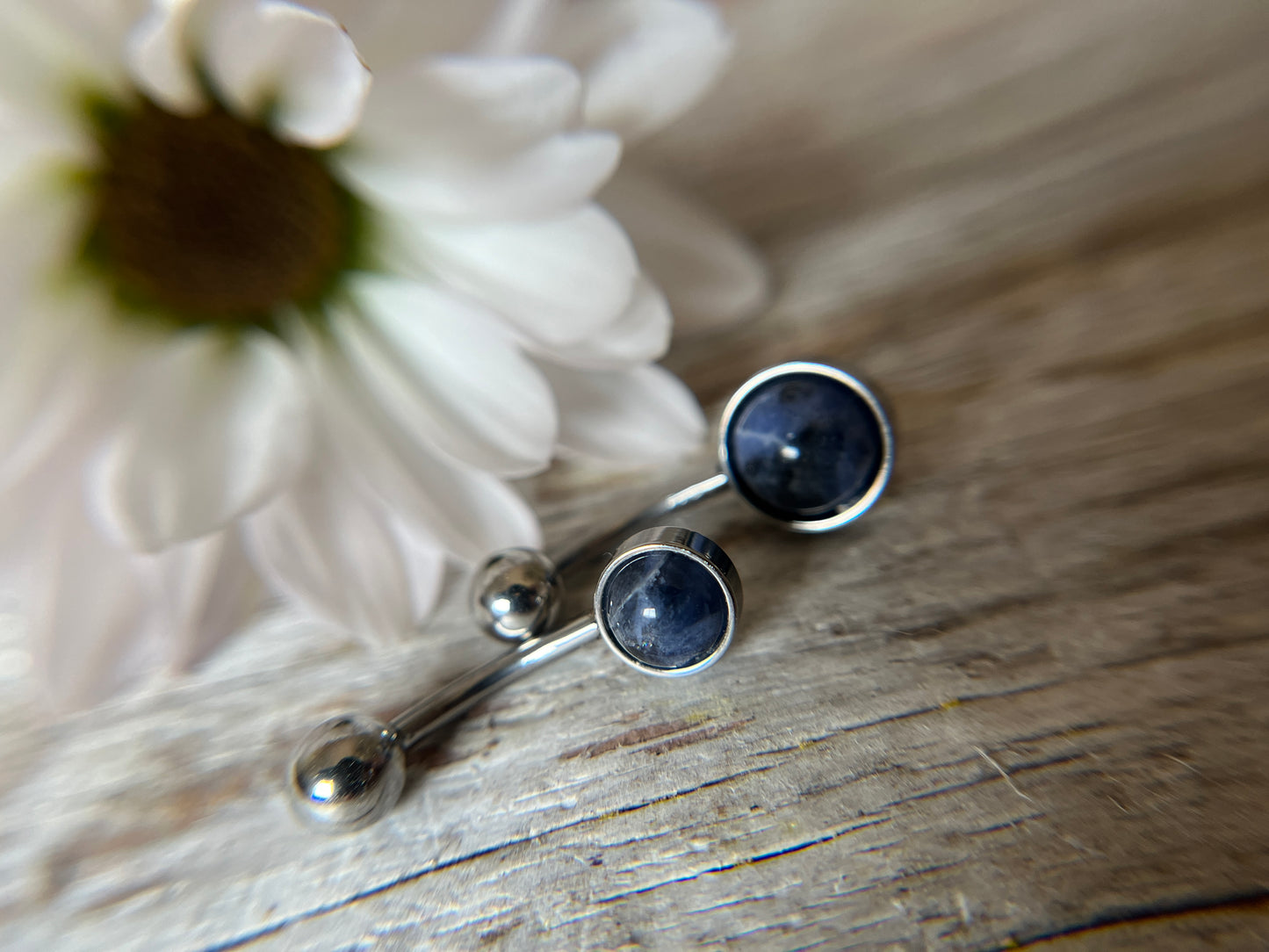 Sodalite Natural Stone Belly Ring