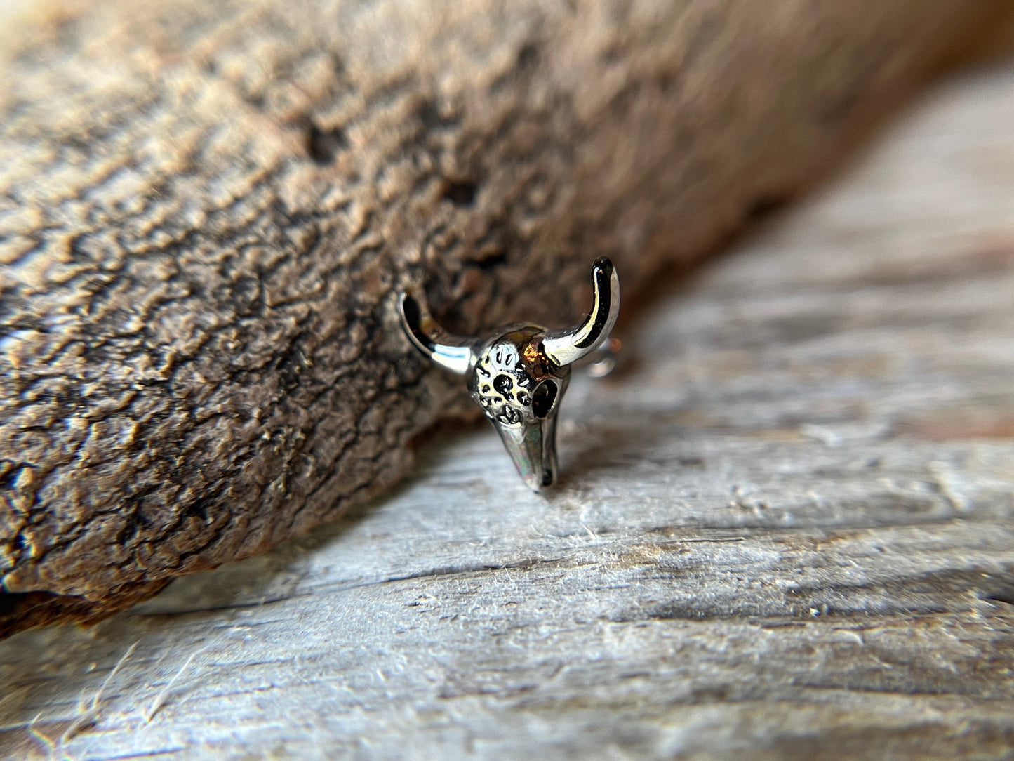 Boho Cow Skull 100% 316L Surgical Steel 16G Cartilage Helix Piercing