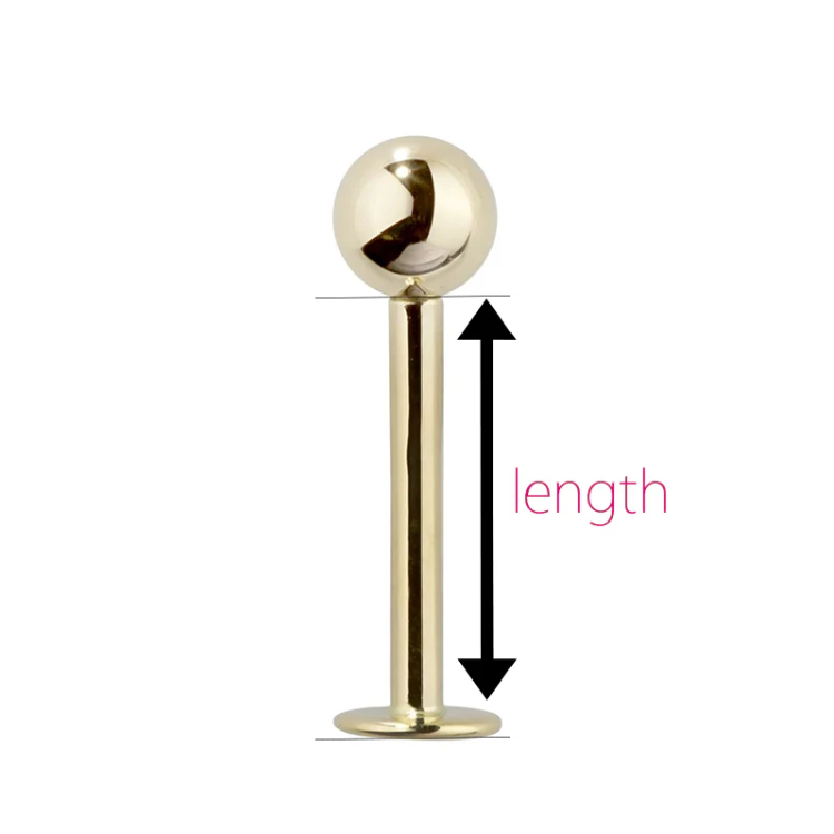Pick Your Natural Stone 16G Surgical Steel Flat Back Labret Piercing