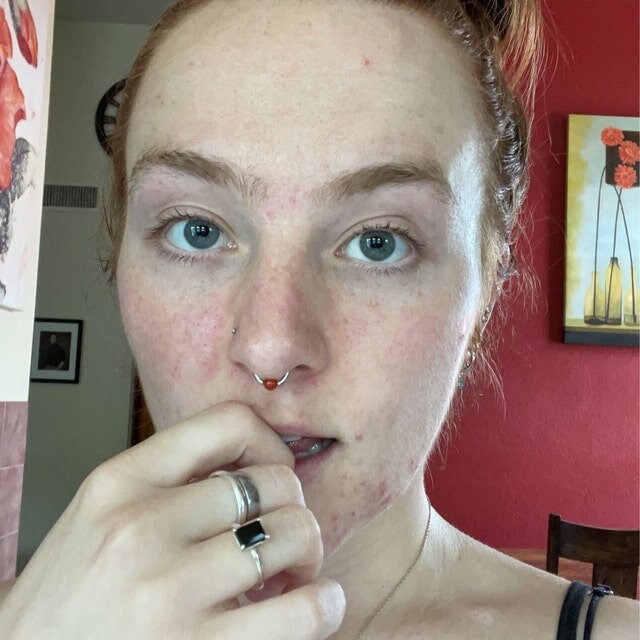 Orange Goldstone Bead Rose Gold Titanium Plated CBR Ring Hoop 16G (1.2mm) 14G (1.6mm) Nose Cartilage Septum Piercing 316L Steel