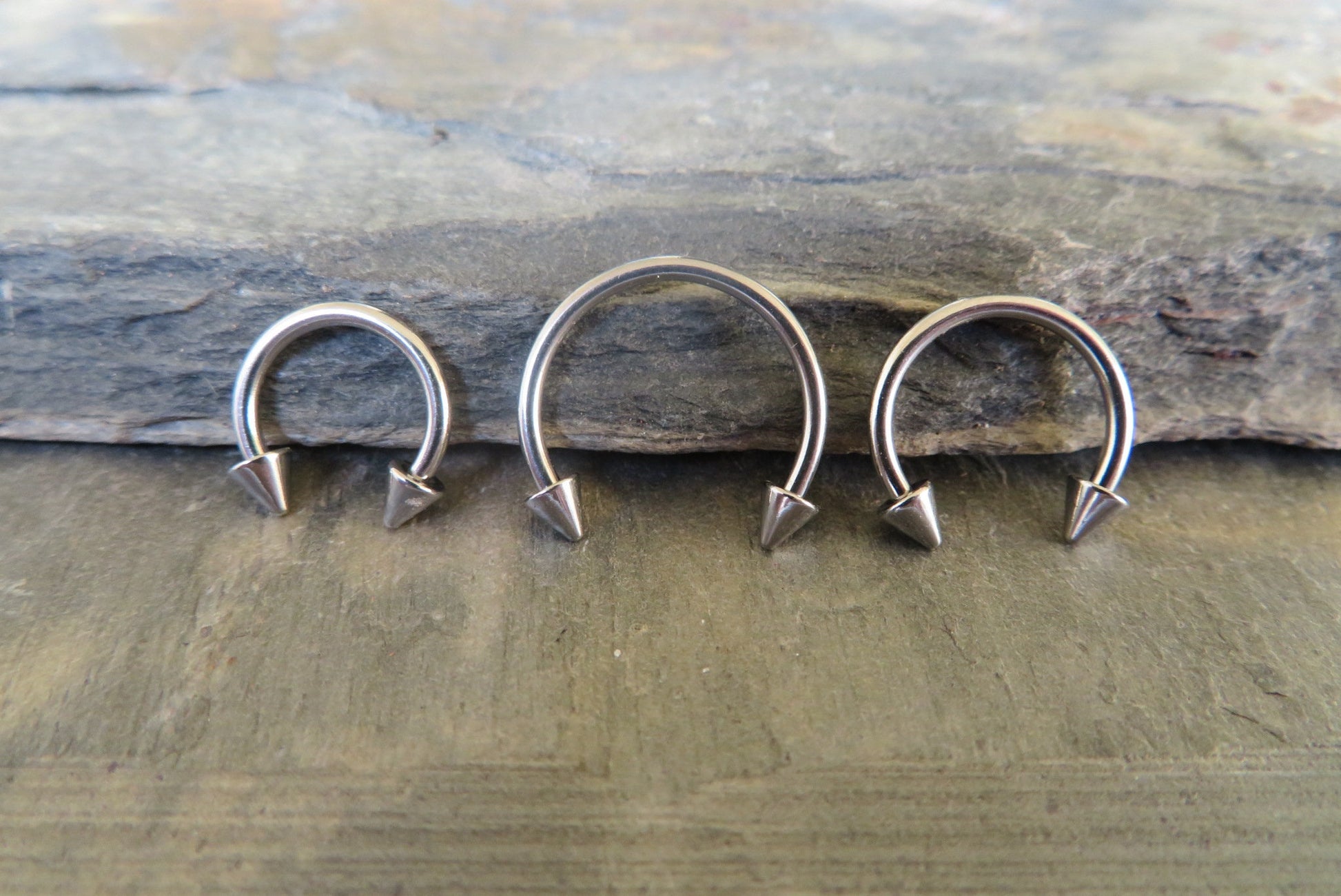 Petite Horseshoe Ring Long Spikes 16G (1.2mm) Hypoallergenic Septum Piercing Small Snug Diameter Spiked 316L Surgical Steel