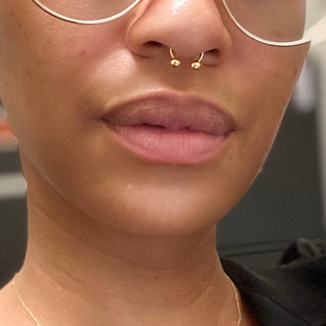 Gold Titanium Ion Plated 16G (1.2mm) Horseshoe Ring Septum Daith Helix Tragus Piercing 316L Surgical Steel Custom Size