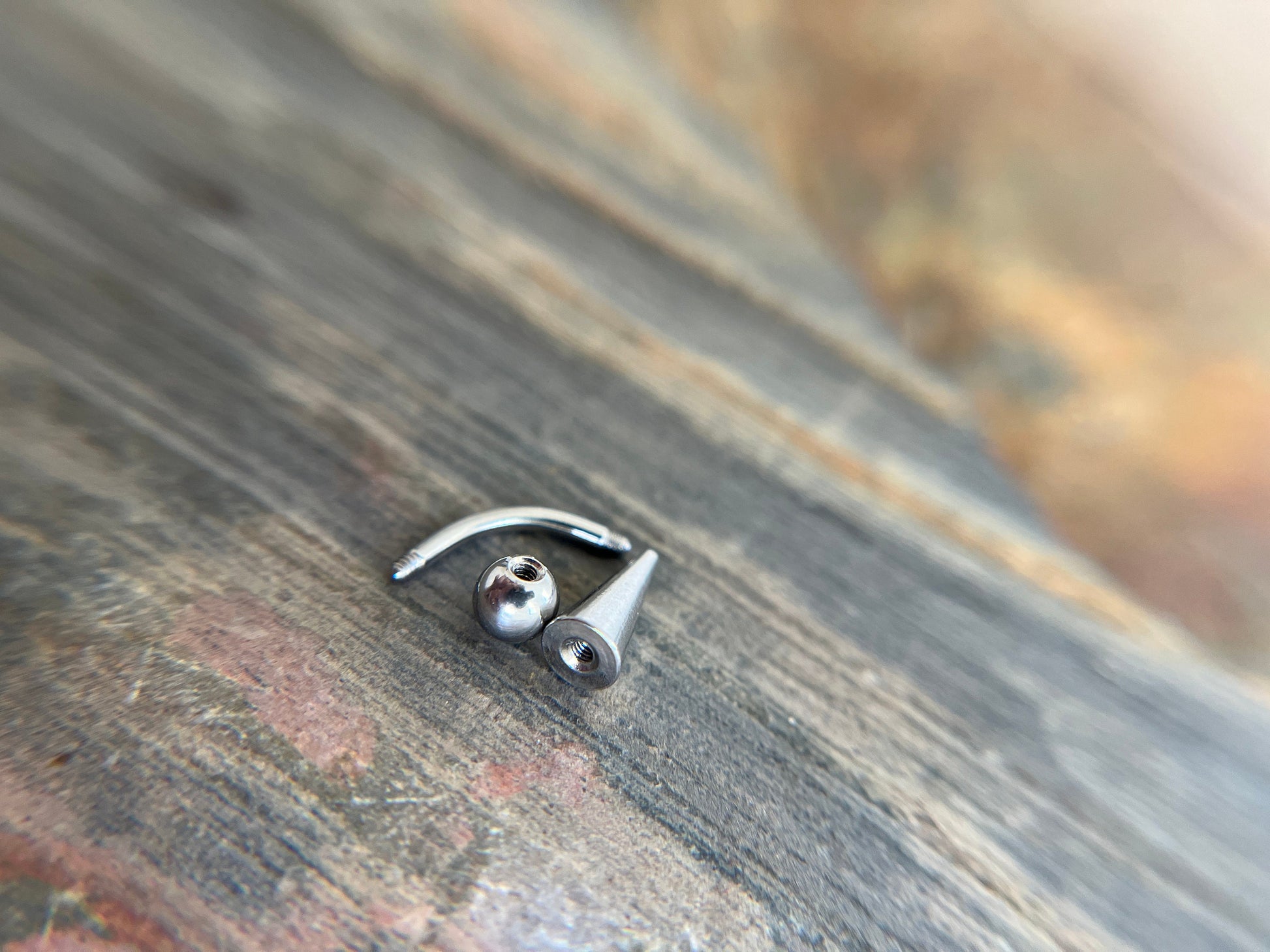 100% Surgical Steel Custom Length Barbell Curve Long Spike Vertical Lip 16G (1.2mm) Rook Eyebrow Lip Piercing Hypoallergenic Curved Bar