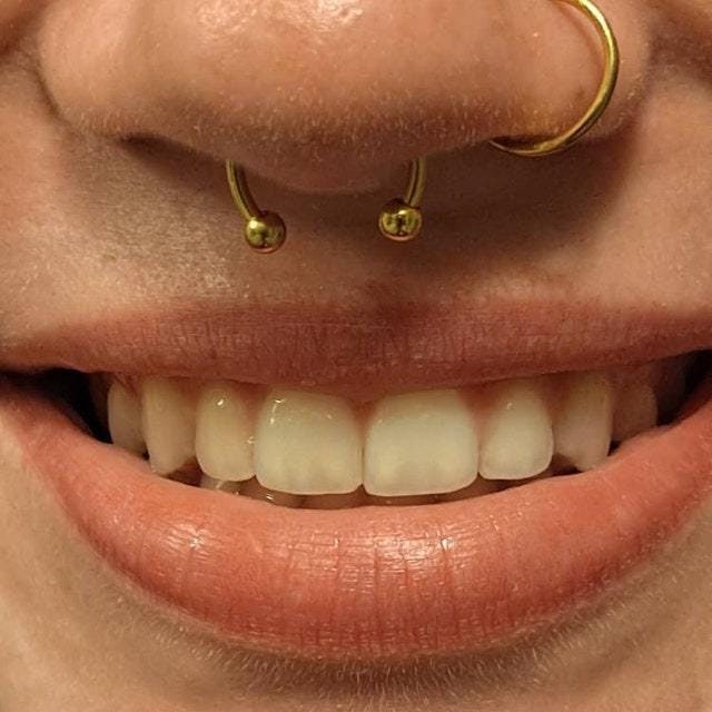 Gold Titanium Ion Plated 16G (1.2mm) Horseshoe Ring Septum Daith Helix Tragus Piercing 316L Surgical Steel Custom Size