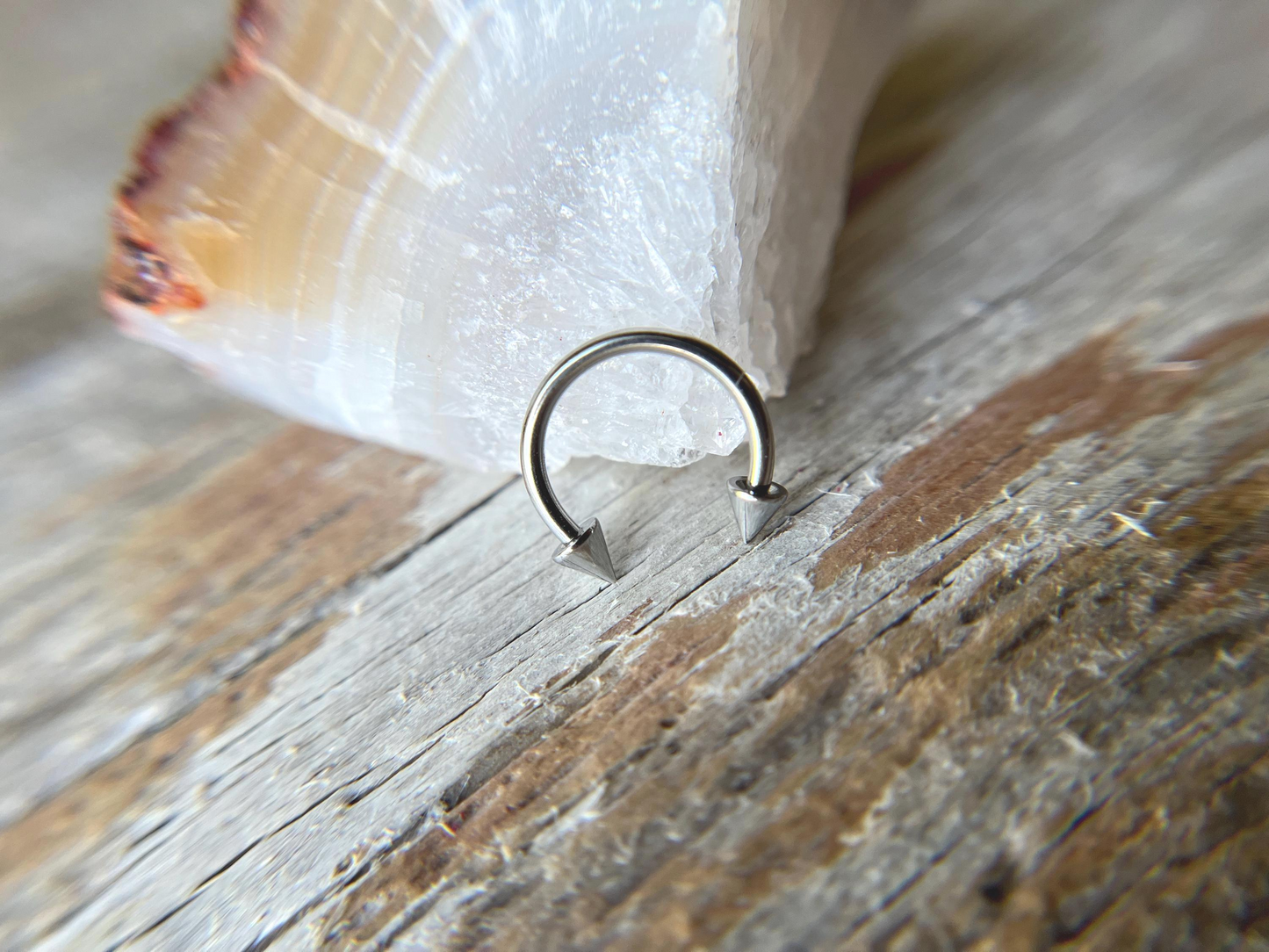 316L Surgical Steel 16G Pick Your Spike Length Horseshoe Ring
